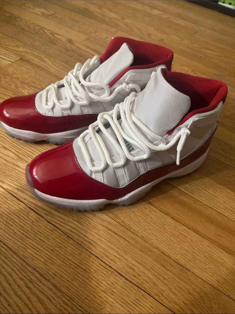 Men Jordan Red and White High-Top Sneakers